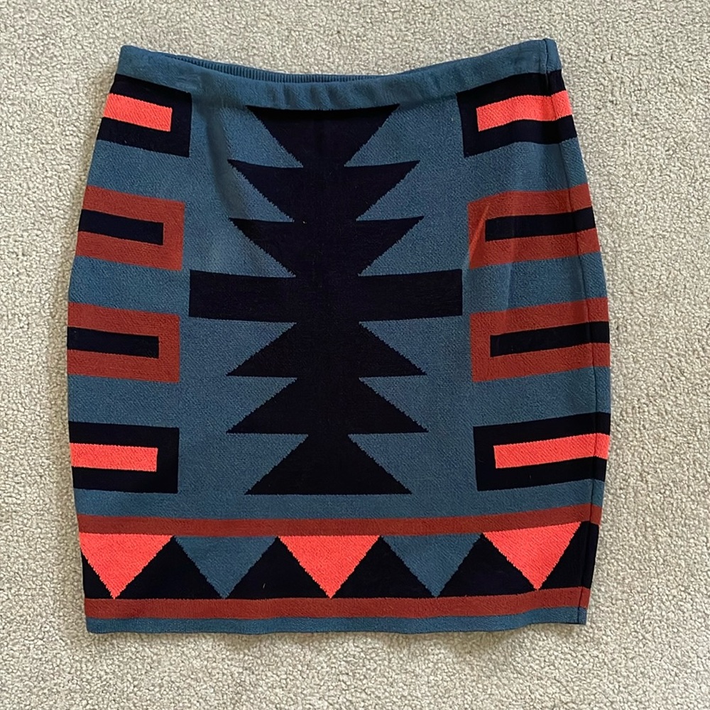 Rachel Roy Aztec Print Mini Skirt
